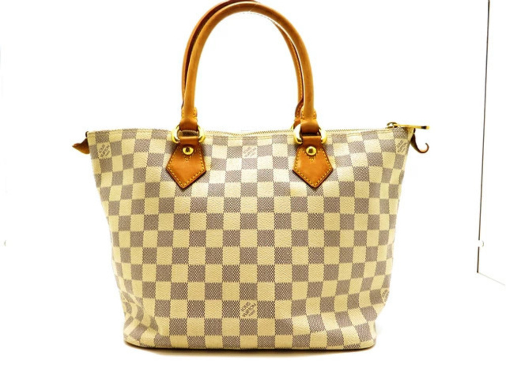 LOUIS VUITTON Saleya Handbag Azur White